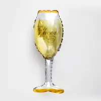 Воздушный шар фольгированный 9" &laquo;Бокал&raquo;, фигура, для палочки