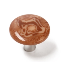 Ручка-кнопка CAPPIO PK106, d=32 мм, пластик, цвет хром/дерево, 8 шт. Ручка-кнопка CAPPIO PK106, d=32 мм, пластик, цвет хром/дерево, 8 шт.