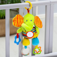 Подвеска мягкая &laquo;Слоник&raquo;, шуршалка, прорезыватель, на кроватку, коляску, Крошка Я