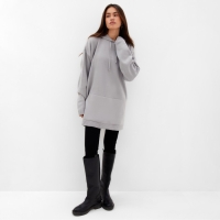 Джемпер женский MIST с капюшоном, серый, onesize (44-48) Джемпер женский MIST с капюшоном, серый, onesize (44-48)