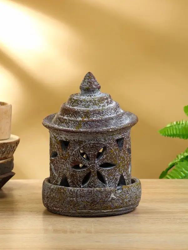 Подсвечник терракота &laquo;Фонарь&raquo;, 14.5&times;14.5&times;21 см