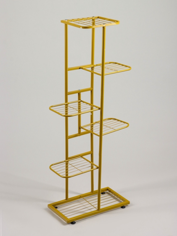 Подставка для цветов Greengo, 6 полок, 44 &times; 22 &times; 105 см, напольная, металл, цвет золотой