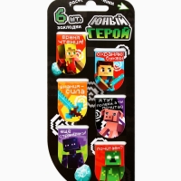 Закладки магнитные для книг, 6 шт "Пиксели" Закладки магнитные для книг, 6 шт "Пиксели"