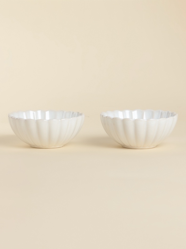 Набор салатников 2 шт SL Home "Нимфея" 580 мл, 13,3х5,5 см, цвет теплый белый