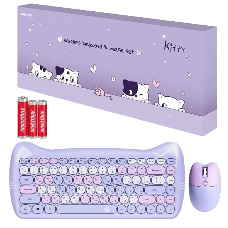 Комплект клавиатура+мышь мультимедийный Smartbuy 668396 Kitty