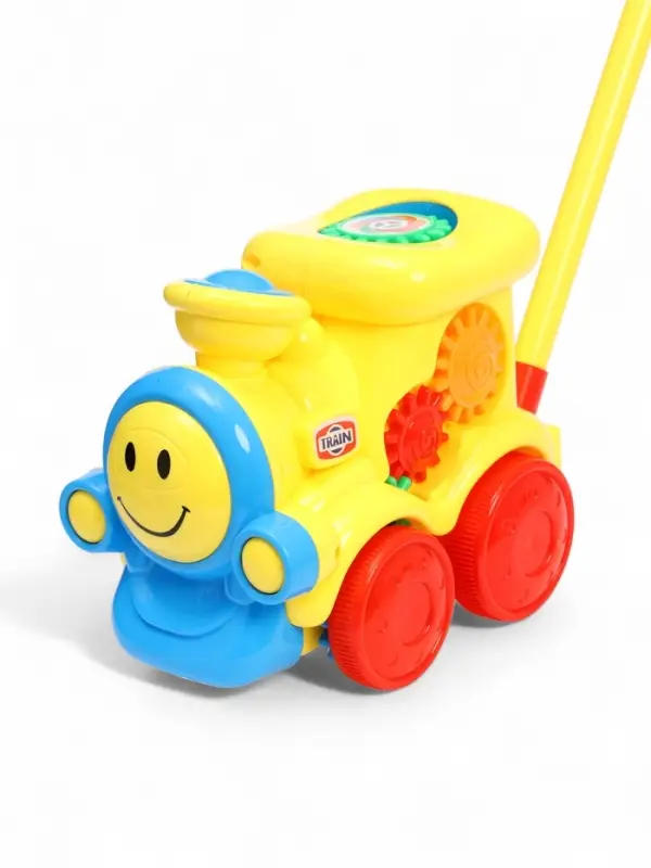 Каталка на палочке "Паровозик" с шестеренками