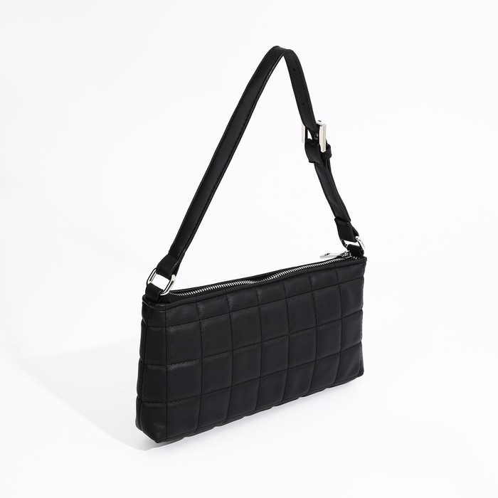 Сумка-багет на молнии, цвет чёрный