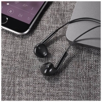 Наушники Hoco M55, проводные, вкладыши, микрофон, Jack 3.5, 1.2 м, черные Наушники Hoco M55, проводные, вкладыши, микрофон, Jack 3.5, 1.2 м, черные