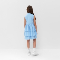 Платье для девочки MINAKU: Cotton collection цвет голубой, р-р 116 Платье для девочки MINAKU: Cotton collection цвет голубой, р-р 116
