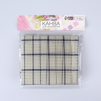 Канва страмин для вышивания, в клетку, №5, 48 &times; 48 см, цвет белый/синий