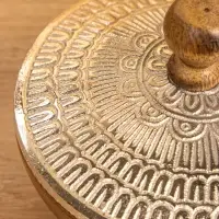 Сахарница "Алюм" 15х15х11 см, алюминий, дерево