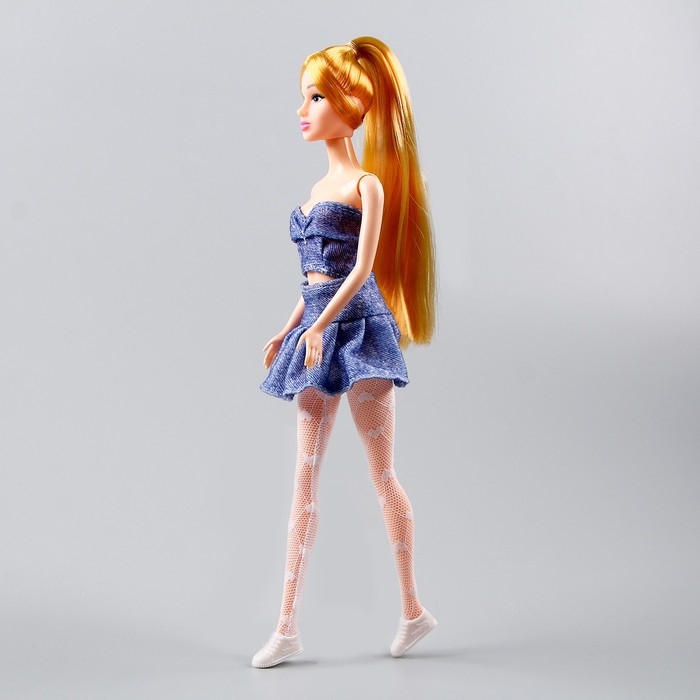 Колготки для куклы &laquo;Сердечки&raquo;, цвет белый