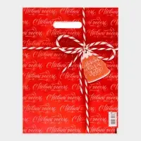 Пакет &laquo;Новогодний подарок&raquo;, полиэтиленовый с вырубной ручкой, 30&times;40 см