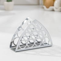 Салфетница Доляна &laquo;Лотос&raquo;, 13&times;4&times;9 см, серебряная