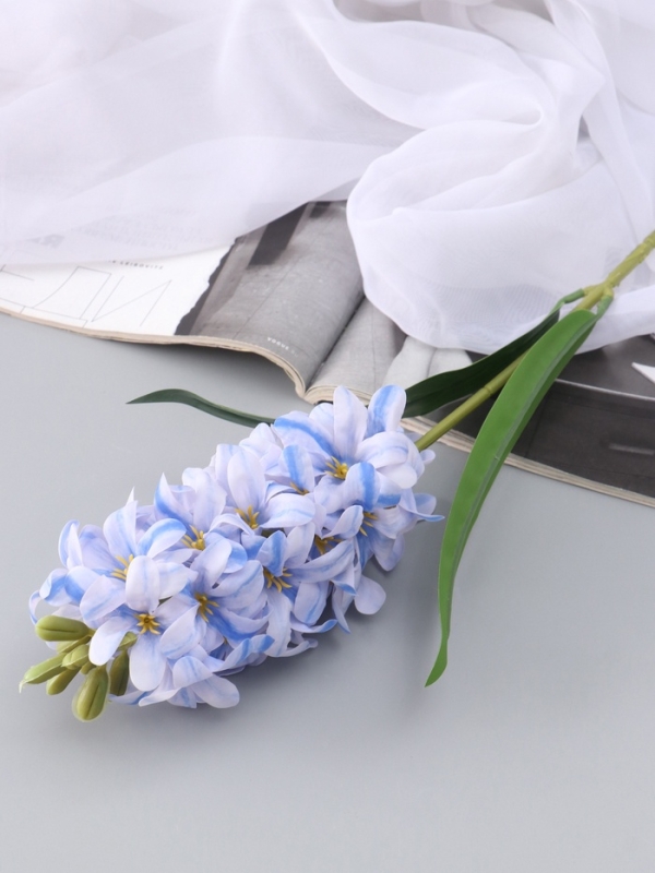 Цветы искусственные "Гиацинт галант" 66х5 см, бело-голубой