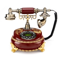 Ретро-телефон "Бабочка", 23 х 26 см, коричневый