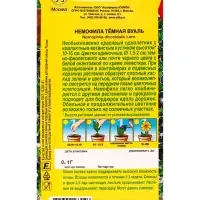 Семена цветов Немофила Темная вуаль  Цветущий балкон, Ц/П,0,1 г