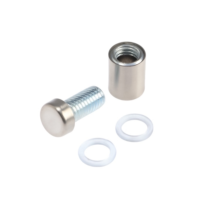 Дистанционный держатель для табличек, 12х20 мм, цвет матовый никель,набор 10 шт. Дистанционный держатель для табличек, 12х20 мм, цвет матовый никель,набор 10 шт.