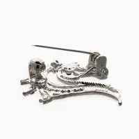 Брошь "Лошадь" изящная, цвет белый в серебре