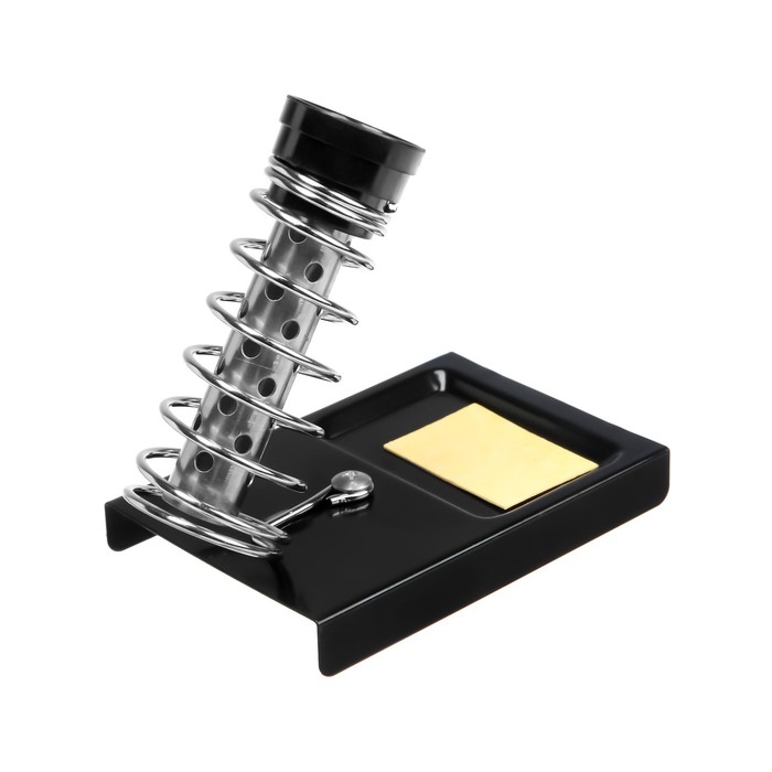 Подставка под паяльник ТУНДРА, чугун, прямоугольная ниша, губка Подставка под паяльник ТУНДРА, чугун, прямоугольная ниша, губка