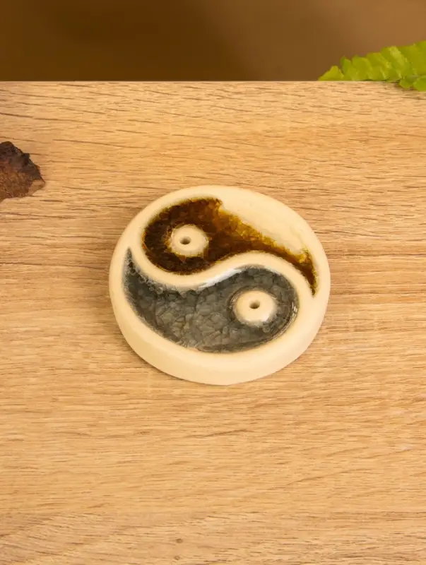 Подставка под благовония "Инь Янь" керамика, цв. МИКС, 7х7х1,5 см