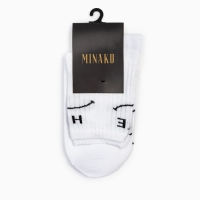 Носки MINAKU &laquo;Hi-Bye&raquo;, цвет белый, размер 36-37 (23 см)