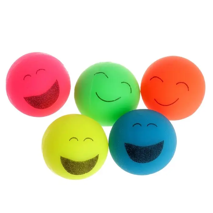 Мяч каучуковый &laquo;Рожицы&raquo;, 2,7 см, цвета МИКС