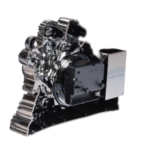 Часы настольные - органайзер для канцелярии будильник &laquo;Кони&raquo;, 14&times;17&times;4 см