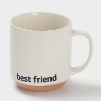 Кружка Доляна "Best friend" 12х9х10 см, цвет белый
