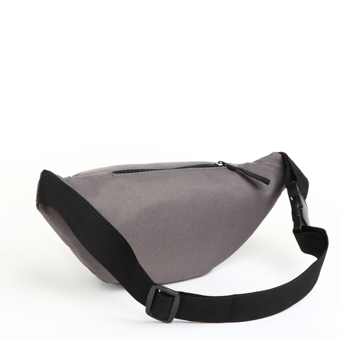Сумка поясная на молнии, наружный карман, цвет серый Сумка поясная на молнии, наружный карман, цвет серый