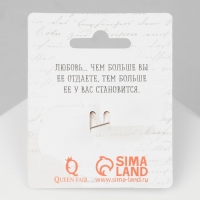 Брошь &laquo;Сердце&raquo; с цветами, цвет красный в золоте