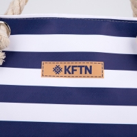 Сумка женская пляжная на молнии, цвет синий/белый Сумка женская пляжная на молнии, цвет синий/белый