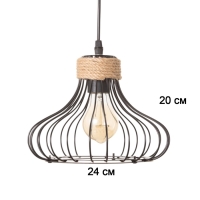 Светильник "Фон" 1х40Вт Е27 черный 23х23х18см