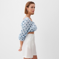 Топ женский MINAKU: Enjoy цвет голубой, р-р 48