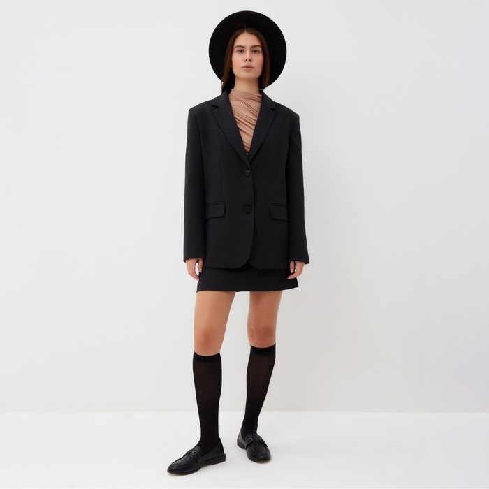 Пиджак женский с пуговицами на спине MIST, р.XS-S, черный