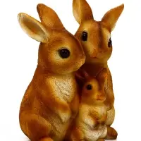 Фигура садовая  26*17*13 см  "Семья зайцев"