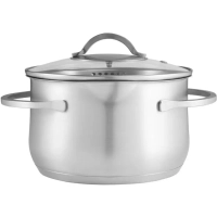 Кастрюля 6 л со стеклянной крышкой 24 см Solid-24С, индукция