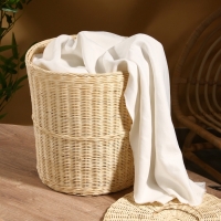 Корзина для белья с крышкой, 35х35х40 см, ротанг