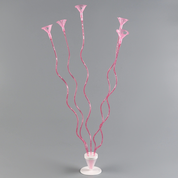 Набор &laquo;ВОЛНА&raquo;, палочка+держатель+подставка, набор 5 шт., розовый