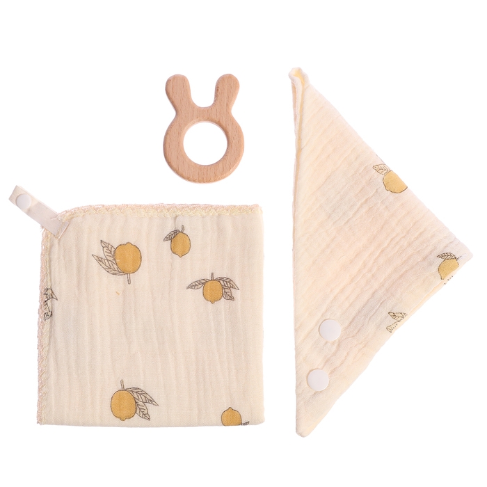 Муслиновый набор &laquo;Подарочный набор: Лимон&raquo;, 3 шт.