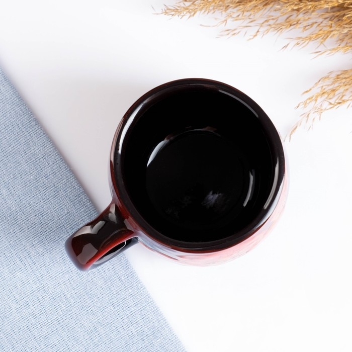 Кружка "Форма" 0,3л / 9х9,5см, мак на черном