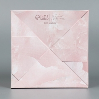 Коробка подарочная для цветов с PVC крышкой, упаковка, &laquo;Мрамор&raquo;, 12 х 12 х 12 см