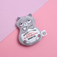 Магнит &laquo;Давай станем старыми и противными вместе&raquo;, кот