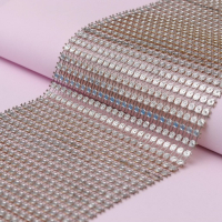 Лента с имитацией страз, 12 см, 9 &plusmn; 1 м, цвет золотой