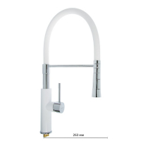 Смеситель для кухни Accoona A4890GG-1, однорычажный, латунь, белый Смеситель для кухни Accoona A4890GG-1, однорычажный, латунь, белый