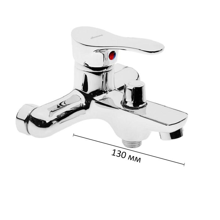 Cмеситель для ванны Accoona A6061, однорычажный, силумин, хром Cмеситель для ванны Accoona A6061, однорычажный, силумин, хром