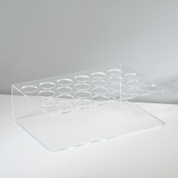 Подставка под тушь на 24 позиции 19,5&times;12,5&times;5,8 см, оргстекло 2 см, В ЗАЩИТНОЙ ПЛЁНКЕ