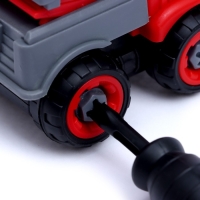 Конструктор винтовой &laquo;Пожарный транспорт&raquo;, с отвёрткой, МИКС