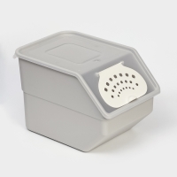 Контейнер для овощей Доляна, 11,2 л, 32,3&times;22&times;21,7 см, серый