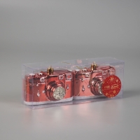 Украшение ёлочное "Фотоаппарат" (набор 2 шт) 9,5х4,5х7 см, красный Украшение ёлочное "Фотоаппарат" (набор 2 шт) 9,5х4,5х7 см, красный